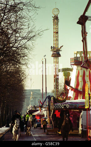 Nouvelle année fête foraine Banque D'Images