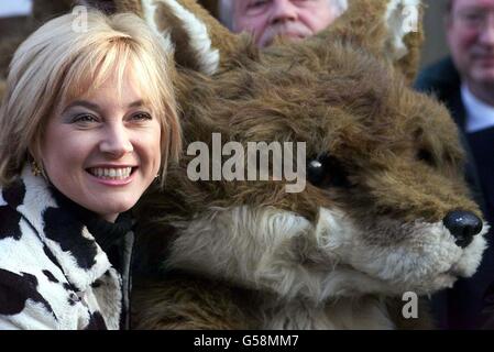 Protestation anti-chasse Wendy Turner Banque D'Images