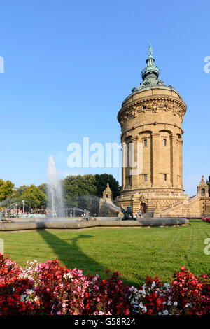 Château d'eau, Mannheim, Allemagne, Bade-Wurtemberg, Kurpfalz Banque D'Images