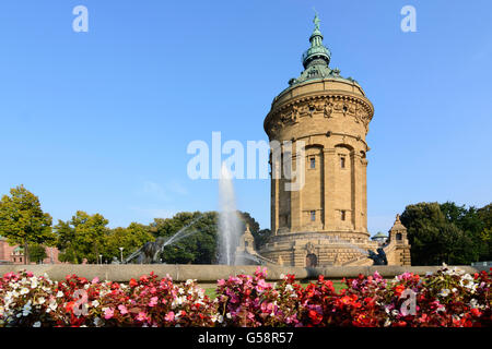 Château d'eau, Mannheim, Allemagne, Bade-Wurtemberg, Kurpfalz Banque D'Images