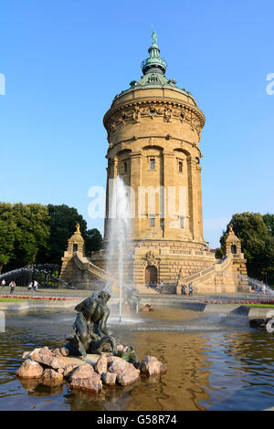 Château d'eau, Mannheim, Allemagne, Bade-Wurtemberg, Kurpfalz Banque D'Images