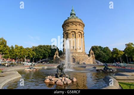 Château d'eau, Mannheim, Allemagne, Bade-Wurtemberg, Kurpfalz Banque D'Images