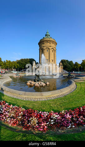 Château d'eau, Mannheim, Allemagne, Bade-Wurtemberg, Kurpfalz Banque D'Images