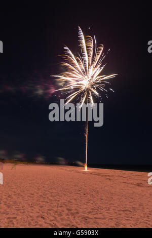 D'artifice sur la plage de Venice en Floride Banque D'Images