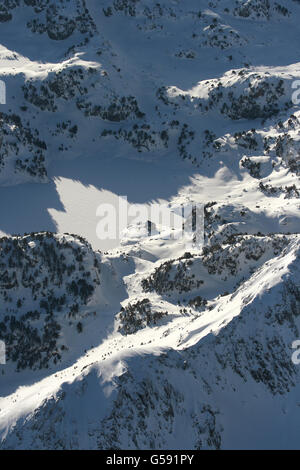 Colomers hut mountain, Grand lac de Colomers. Le Parc National Aigüestortes. Pyrénées. Teruel Province. La Catalogne. Espagne Banque D'Images