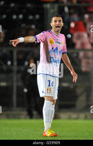 Football - Ligue 1 - Nice / Evian Thonon Gaillard - Stade Municipal du Ray. Cedric Barbosa, Evian Thonon Gaillard Banque D'Images