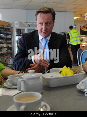 Cameron visite dans le Kent Banque D'Images