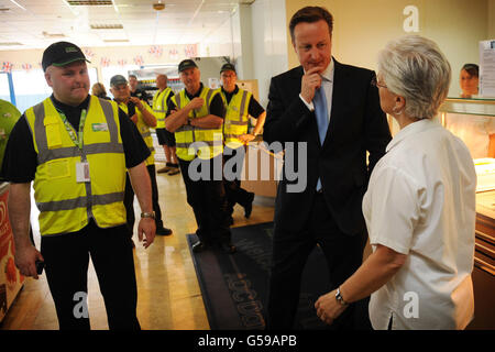 Cameron visite dans le Kent Banque D'Images