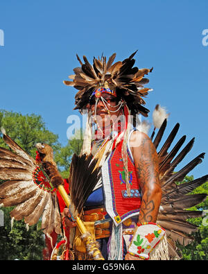 Danse pow wow, en Amérique du Nord Banque D'Images