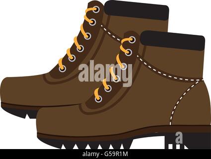 Bottes à lacets colorés,vector graphic Illustration de Vecteur