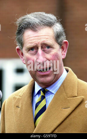 Le Prince Charles visite Shropshire Banque D'Images