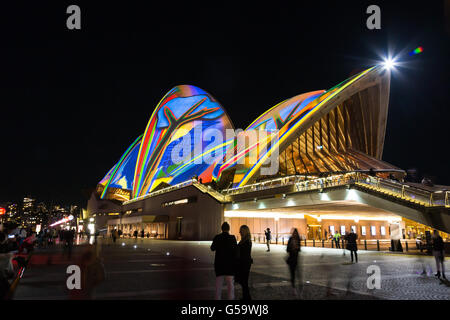 Voir l'Opéra de Sydney Sydney 2016 vives pendant Banque D'Images