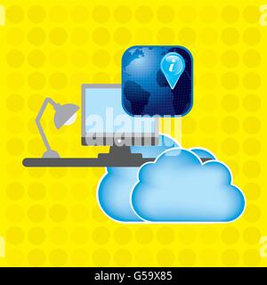 La conception de l'informatique en nuage Illustration de Vecteur