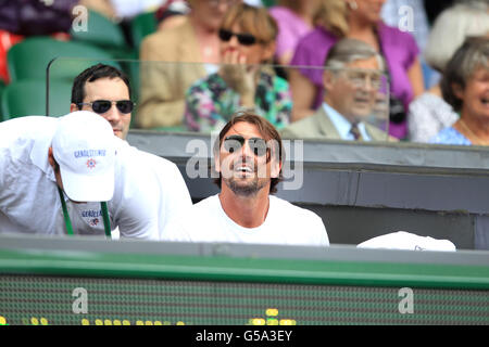 Tennis - Championnats de Wimbledon 2012 - quatrième jour - le club de tennis et de croquet de pelouse de toute l'Angleterre.Goran Ivanisevic. Ancien joueur de tennis Banque D'Images