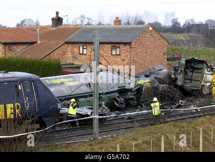 L'accident de train Banque D'Images