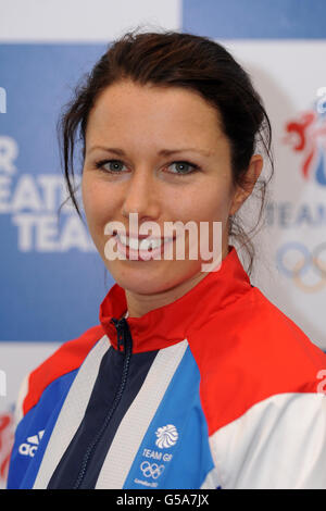 Anne Panter de Grande-Bretagne pendant la séance de kitting out de Londres 2012 à l'université de Loughborough, Loughborough. Banque D'Images