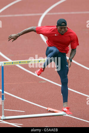 Jeux olympiques - Londres 2012 - USA Track and Field Conférence de presse - Stade Alexandra Banque D'Images