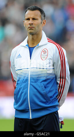 Jeux olympiques - match d'échauffement olympique - Grande-Bretagne / Brésil - Stade Riverside.Ryan Giggs, capitaine de l'équipe GB pour hommes, en avance sur le match d'échauffement olympique au stade Riverside, à Middlesbrough. Banque D'Images