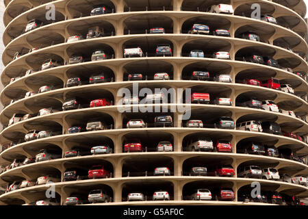 Le Marina City Structure de stationnement à Chicago, Illinois Banque D'Images