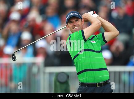 Padraig Harrington, en République d'Irlande, pendant la deuxième journée du Championnat Open de 2012 au Royal Lytham & St. Annes Golf Club, Lytham & St Annes Banque D'Images