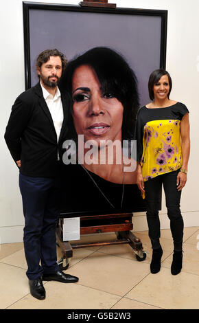 Dame Kelly Holmes portrait Banque D'Images