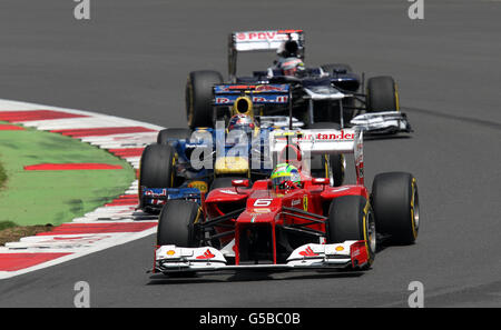 Felipe Massa, pilote de la Scuderia Ferrari, lors du Grand Prix britannique à Silverstone, dans le Northamptonshire. Banque D'Images