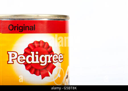 Londres, Royaume-Uni - 16 JUIN 2016 : le logo d'aliments pour chiens Pedigree, sur un arrière-plan uni, blanc le 16 juin 2016. Arbre généalogique Banque D'Images