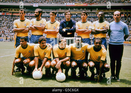 - Coupe du Monde de football Mexique 1970 - Groupe 3 - Brésil v Angleterre Banque D'Images