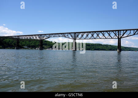 La promenade sur le fleuve Hudson Banque D'Images