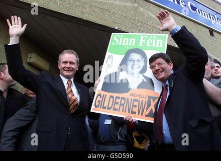 Omagh élections Sinn Fien gagnants Banque D'Images