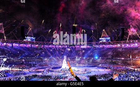 Jeux paralympiques de Londres - jour 0.Vue générale de la cérémonie d'ouverture des Jeux paralympiques de Londres 2012 au stade olympique de Londres. Banque D'Images