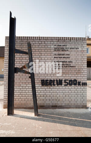 Mémorial pour le mur de Berlin sur la Berliner Platz, Hagen, Ruhr, Rhénanie du Nord-Westphalie, PublicGround Banque D'Images