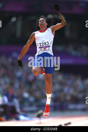 Arnaud Assoumani en France dans la catégorie Homme long Jump F46. Banque D'Images