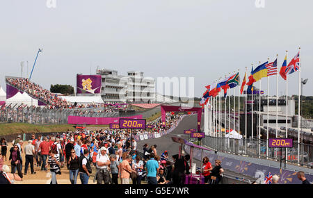 Jeux paralympiques de Londres, jour 8. Vue générale du site paralympique Brands Hatch à Kent. Banque D'Images