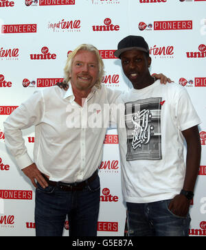 Le patron de la Vierge Sir Richard Branson et Jamal Edwards (à droite) à l'impatience est un festival de la Viture au Royal Opera House, Londres. Banque D'Images