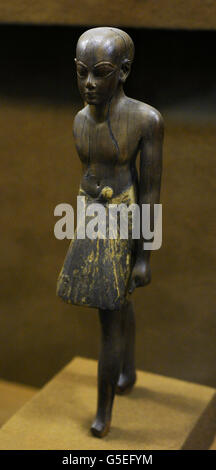 L'Egypte ancienne. Statuette en bois d'un païen. 14e siècle av. Nouveau Royaume. 18ème dynastie. Le Musée de l'Ermitage. Saint Petersburg. La Russie. Banque D'Images