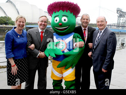 Chardon Clyde est la mascotte des Jeux de 2014 Banque D'Images