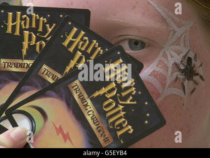 Jeu de cartes Harry Potter lancer Banque D'Images