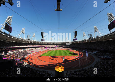 Jeux paralympiques de Londres, jour 9. Vue générale sur le stade olympique de Londres. Banque D'Images