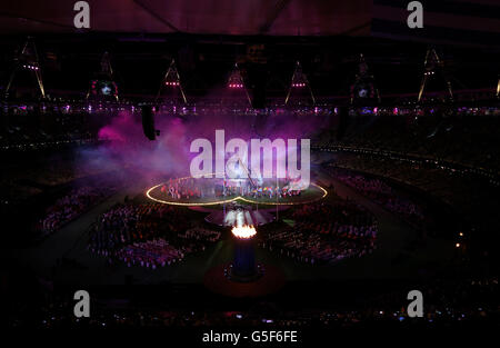 Jeux paralympiques de Londres - jour 11.Un point de vue général lors de la cérémonie de clôture des Jeux paralympiques au stade olympique de Londres. Banque D'Images