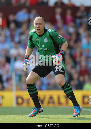 Football - Barclays Premier League - Aston Villa / Swansea City - Villa Park. Brad Guzan, gardien de but Aston Villa Banque D'Images