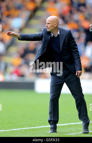 Football - npower football League Championship - Wolverhampton Wanderers / Leicester City - Molineux. Stale Solbakken, directeur de Wolverhampton Wanderers Banque D'Images