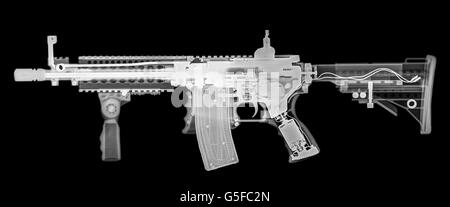 Imitation jouet fusil d'assaut M-16 dans le cadre de x-ray Banque D'Images