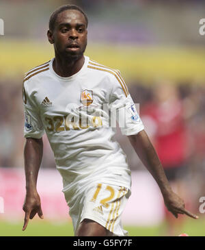 Football - Capital One Cup - second tour - Swansea City v Barnsley - Liberty Stadium.Nathan Dyer de Swansea City pendant le second tour de la coupe de la capitale au Liberty Stadium, Swansea. Banque D'Images