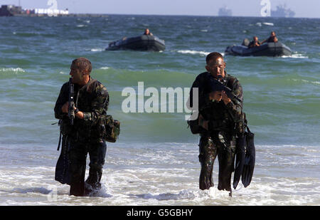 La exercices des Forces canadiennes Marines Banque D'Images