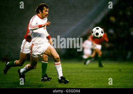 Football - amical - Hongrie / Tchécoslovaquie.Zdenek Nehoda, Tchécoslovaquie Banque D'Images