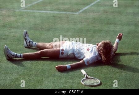 Tennis.Wimbledon 1984 Vias Gerulaitis Banque D'Images