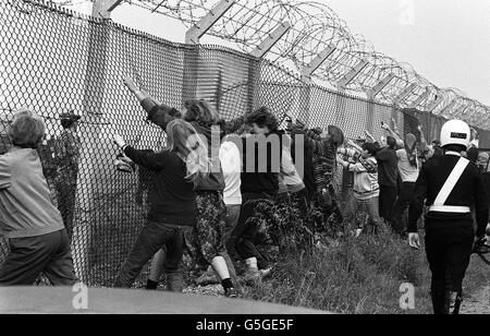 RAF Greenham Common protester Banque D'Images