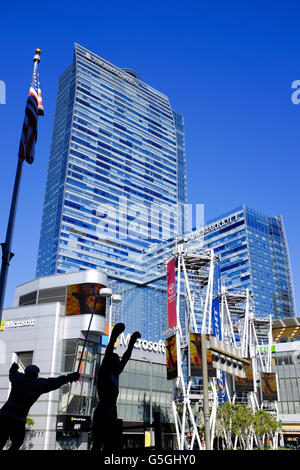 Le Staples Center et Nokia Plaza complex à Los Angeles Calfornia Banque D'Images