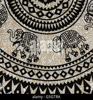 Dessins de tissu éléphant Banque D'Images